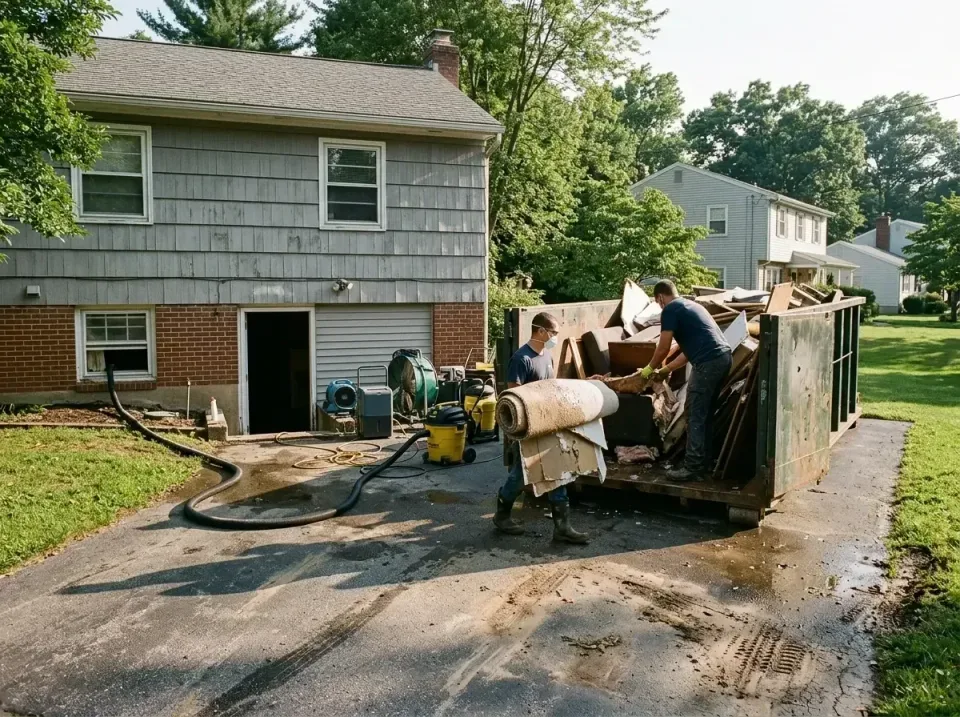 basement-flood-damage-cleanup-006 — trusted nationwide provider team, Low Cost Construction Dumpster Rental in United States