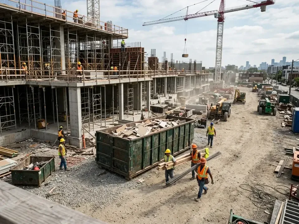commercial-construction-site-w-002 — frequently asked questions, Low Cost Construction Dumpster Rental in United States