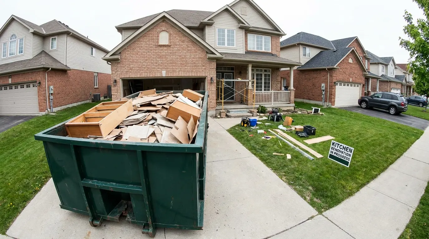 Construction Dumpster Rental — specialist at work
